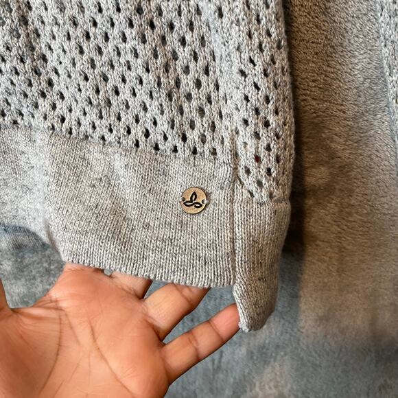 Prana Translucent Sweater Heather Gray Women’s Size Small‎ Organic Cotton New - Picture 3 of 8